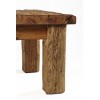 drewniany stolik ze starego drewna ciosanego ręcznie-naturalny